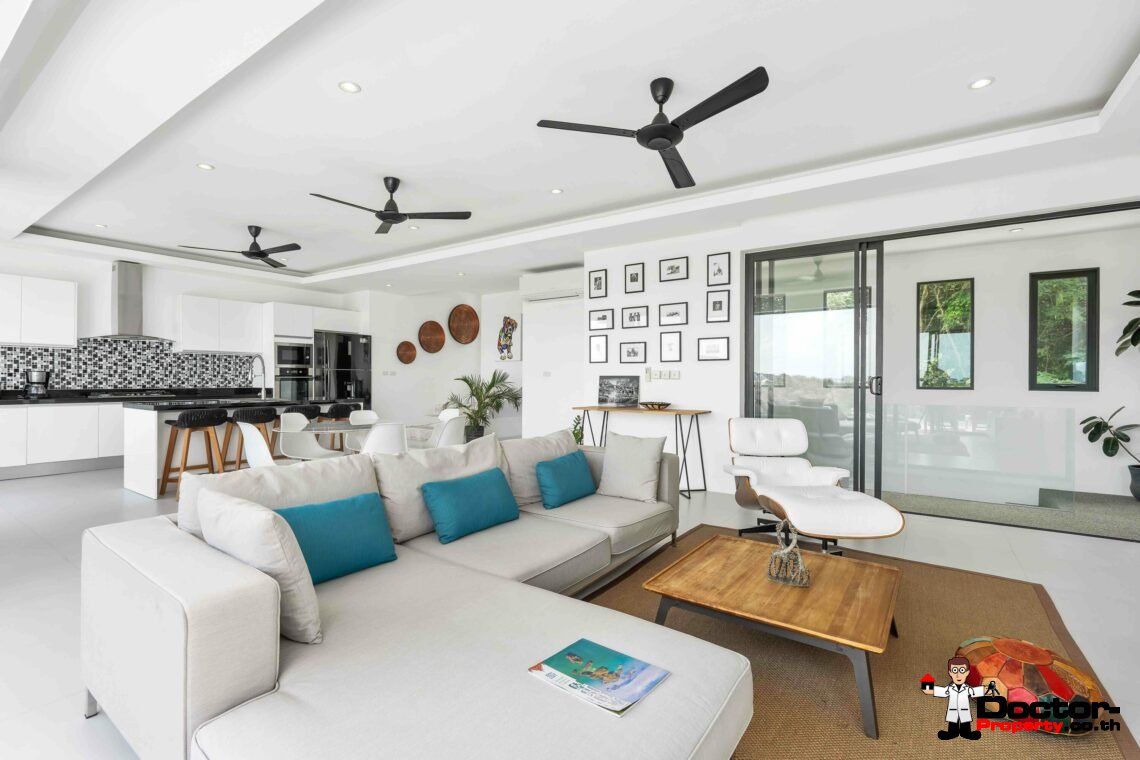 New 3 Bedroom Sea View Villa - Bophut - Koh Samui - For Sale